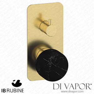 IB Rubinetti EMR312IS_2 Marmo + Marmo L Exposed Parts for Manual Wall Mixer with Three Ways Diverter - Black Marble Spare Parts