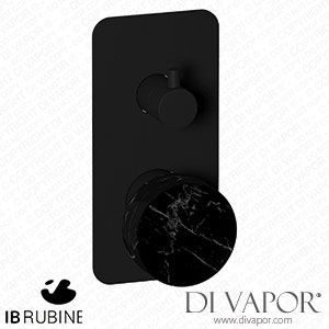 IB Rubinetti EMR312NP_2 Marmo + Marmo L Exposed Parts for Manual Wall Mixer with Three Ways Diverter - Black Marble Spare Parts