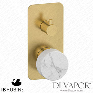 IB Rubinetti EMR312ON_1 Marmo + Marmo L Exposed Parts for Manual Wall Mixer with Three Ways Diverter - White Marble Spare Parts