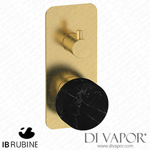 IB Rubinetti EMR312ON_2 Marmo + Marmo L Exposed Parts for Manual Wall Mixer with Three Ways Diverter - Black Marble Spare Parts
