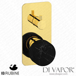 IB Rubinetti EMR312OO_2 Marmo + Marmo L Exposed Parts for Manual Wall Mixer with Three Ways Diverter - Black Marble Spare Parts