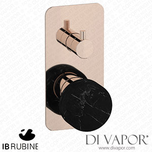 IB Rubinetti EMR312RS_2 Marmo + Marmo L Exposed Parts for Manual Wall Mixer with Three Ways Diverter - Black Marble Spare Parts