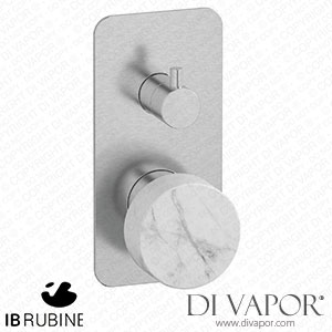 IB Rubinetti EMR312SS_1 Marmo + Marmo L Exposed Parts for Manual Wall Mixer with Three Ways Diverter - White Marble Spare Parts