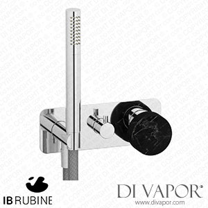 IB Rubinetti EMR313CC_2 Marmo + Marmo L Exposed Parts for Manual Wall Mixer with Two Ways Diverter and Shower Kit - Black Marble Spare Parts