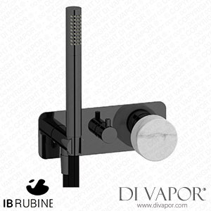 IB Rubinetti EMR313CF_1 Marmo + Marmo L Exposed Parts for Manual Wall Mixer with Two Ways Diverter and Shower Kit - White Marble Spare Parts