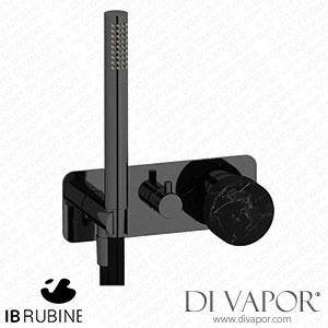 IB Rubinetti EMR313CF_2 Marmo + Marmo L Exposed Parts for Manual Wall Mixer with Two Ways Diverter and Shower Kit - Black Marble Spare Parts