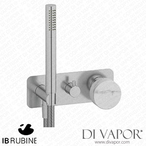 IB Rubinetti EMR313SS_1 Marmo + Marmo L Exposed Parts for Manual Wall Mixer with Two Ways Diverter and Shower Kit - White Marble Spare Parts