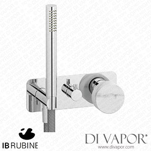 IB Rubinetti EMR314CC_1 Marmo + Marmo L Exposed Parts for Manual Wall Mixer with Three Ways Diverter and Shower Kit - White Marble Spare Parts