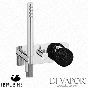 IB Rubinetti EMR314CC_2 Marmo + Marmo L Exposed Parts for Manual Wall Mixer with Three Ways Diverter and Shower Kit - Black Marble Spare Parts