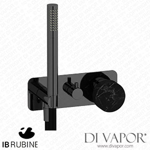 IB Rubinetti EMR314CF_2 Marmo + Marmo L Exposed Parts for Manual Wall Mixer with Three Ways Diverter and Shower Kit - Black Marble Spare Parts