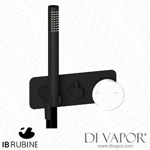 IB Rubinetti EMR314NP_1 Marmo + Marmo L Exposed Parts for Manual Wall Mixer with Three Ways Diverter and Shower Kit - White Marble Spare Parts