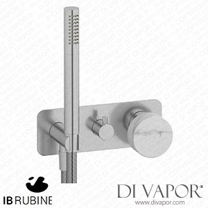 IB Rubinetti EMR314SS_1 Marmo + Marmo L Exposed Parts for Manual Wall Mixer with Three Ways Diverter and Shower Kit - White Marble Spare Parts