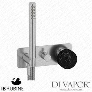IB Rubinetti EMR314SS_2 Marmo + Marmo L Exposed Parts for Manual Wall Mixer with Three Ways Diverter and Shower Kit - Black Marble Spare Parts