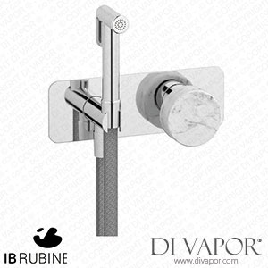 IB Rubinetti EMR706CC_1 Marmo + Marmo L Exposed Parts for Bidet Spray Complete with Mixer - White Marble Spare Parts
