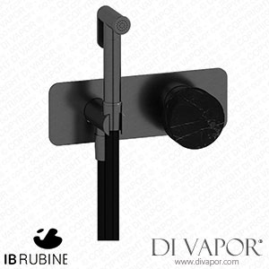 IB Rubinetti EMR706CS_2 Marmo + Marmo L Exposed Parts for Bidet Spray Complete with Mixer - Black Marble Spare Parts