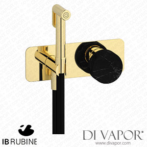IB Rubinetti EMR706II_2 Marmo + Marmo L Exposed Parts for Bidet Spray Complete with Mixer - Black Marble Spare Parts