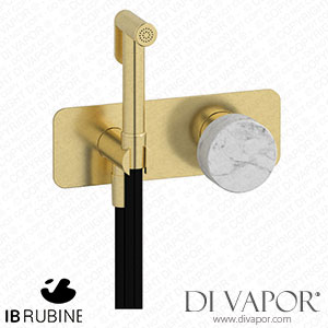 IB Rubinetti EMR706IS_1 Marmo + Marmo L Exposed Parts for Bidet Spray Complete with Mixer - White Marble Spare Parts