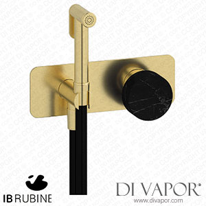 IB Rubinetti EMR706IS_2 Marmo + Marmo L Exposed Parts for Bidet Spray Complete with Mixer - Black Marble Spare Parts