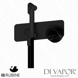 IB Rubinetti EMR706NP_2 Marmo + Marmo L Exposed Parts for Bidet Spray Complete with Mixer - Black Marble Spare Parts