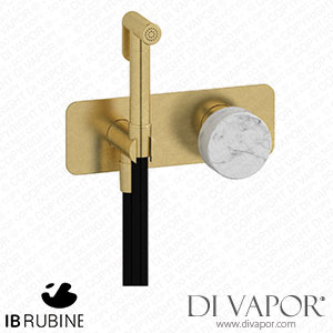 IB Rubinetti EMR706ON_1 Marmo + Marmo L Exposed Parts for Bidet Spray Complete with Mixer - White Marble Spare Parts