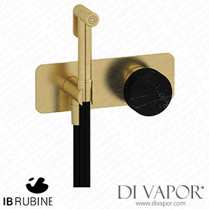 IB Rubinetti EMR706ON_2 Marmo + Marmo L Exposed Parts for Bidet Spray Complete with Mixer - Black Marble Spare Parts