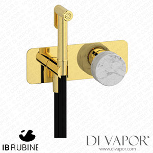IB Rubinetti EMR706OO_1 Marmo + Marmo L Exposed Parts for Bidet Spray Complete with Mixer - White Marble Spare Parts
