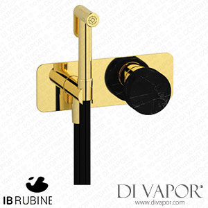 IB Rubinetti EMR706OO_2 Marmo + Marmo L Exposed Parts for Bidet Spray Complete with Mixer - Black Marble Spare Parts