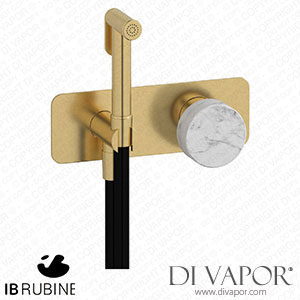 IB Rubinetti EMR706OS_1 Marmo + Marmo L Exposed Parts for Bidet Spray Complete with Mixer - White Marble Spare Parts