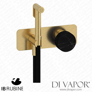IB Rubinetti EMR706OS_2 Marmo + Marmo L Exposed Parts for Bidet Spray Complete with Mixer - Black Marble Spare Parts