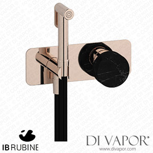IB Rubinetti EMR706RS_2 Marmo + Marmo L Exposed Parts for Bidet Spray Complete with Mixer - Black Marble Spare Parts