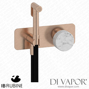 IB Rubinetti EMR706SR_1 Marmo + Marmo L Exposed Parts for Bidet Spray Complete with Mixer - White Marble Spare Parts