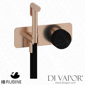 IB Rubinetti EMR706SR_2 Marmo + Marmo L Exposed Parts for Bidet Spray Complete with Mixer - Black Marble Spare Parts