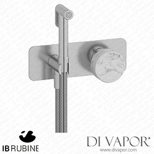 IB Rubinetti EMR706SS_1 Marmo + Marmo L Exposed Parts for Bidet Spray Complete with Mixer - White Marble Spare Parts