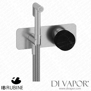 IB Rubinetti EMR706SS_2 Marmo + Marmo L Exposed Parts for Bidet Spray Complete with Mixer - Black Marble Spare Parts