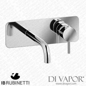 IB Rubinetti EMT206CC Milanotorino Wall Mounted Washbasin Mixer Complete with Drain Spare Parts