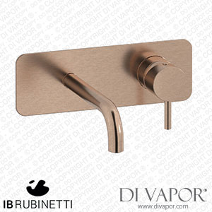 IB Rubinetti EMT206SR Milanotorino Wall Mounted Washbasin Mixer Complete with Drain Spare Parts