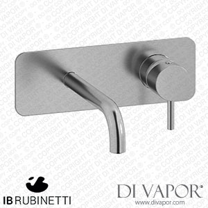 IB Rubinetti EMT206SS Milanotorino Wall Mounted Washbasin Mixer Complete with Drain Spare Parts
