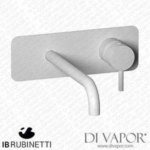 IB Rubinetti EMT207BO Milanotorino Wall Mounted Washbasin Mixer with Long Spout Complete with Drain Spare Parts