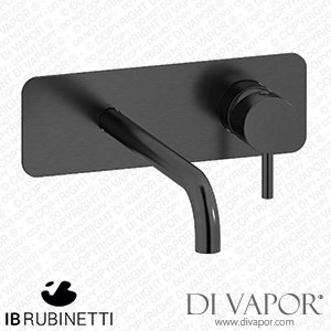 IB Rubinetti EMT207CS Milanotorino Wall Mounted Washbasin Mixer with Long Spout Complete with Drain Spare Parts