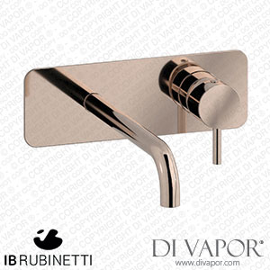 IB Rubinetti EMT207RS Milanotorino Wall Mounted Washbasin Mixer with Long Spout Complete with Drain Spare Parts