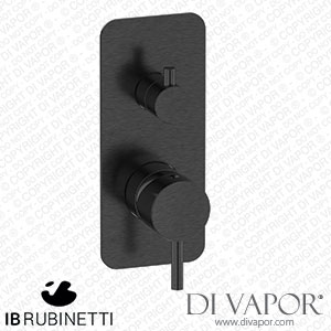 IB Rubinetti EMT312CS Milanotorino Exposed Parts for Manual Wall Mixer with Three Ways Diverter Spare Parts