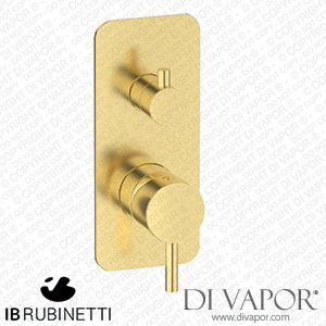 IB Rubinetti EMT312IS Milanotorino Exposed Parts for Manual Wall Mixer with Three Ways Diverter Spare Parts