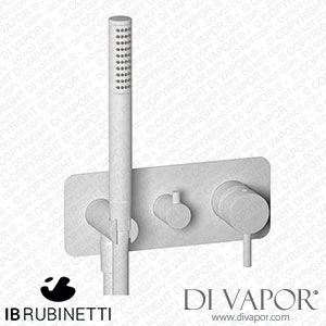 IB Rubinetti EMT313BO Milanotorino Exposed Parts for Manual Wall Mixer with Two Ways Diverter and Shower Kit Spare Parts