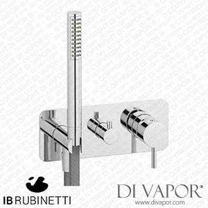 IB Rubinetti EMT313CC Milanotorino Exposed Parts for Manual Wall Mixer with Two Ways Diverter and Shower Kit Spare Parts