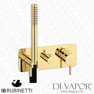 IB Rubinetti EMT313II Milanotorino Exposed Parts for Manual Wall Mixer with Two Ways Diverter and Shower Kit Spare Parts