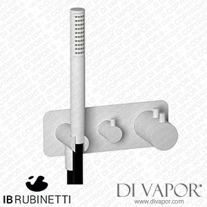 IB Rubinetti EMT613BO Milanotorino Two Ways Wall Shower Thermostatic Valve Complete with Shower Kit Spare Parts