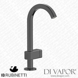 IB Rubinetti EO200CF_1 Elio Washbasin Mono Mixer with Hydroprogressive Cartridge Complete with Drain 60Degree Cut Spout and Plain Lever Spare Parts