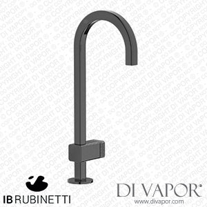 IB Rubinetti EO200CF_4 Elio Washbasin Mono Mixer with Hydroprogressive Cartridge Complete with Drain Full Arch Spout and Coral Lever Spare Parts