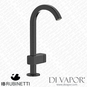 IB Rubinetti EO200CS_2 Elio Washbasin Mono Mixer with Hydroprogressive Cartridge Complete with Drain 60Degree Cut Spout and Coral Lever Spare Parts