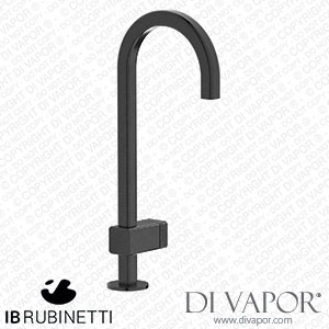 IB Rubinetti EO200CS_4 Elio Washbasin Mono Mixer with Hydroprogressive Cartridge Complete with Drain Full Arch Spout and Coral Lever Spare Parts